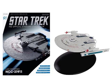 a star trek book with a model ship