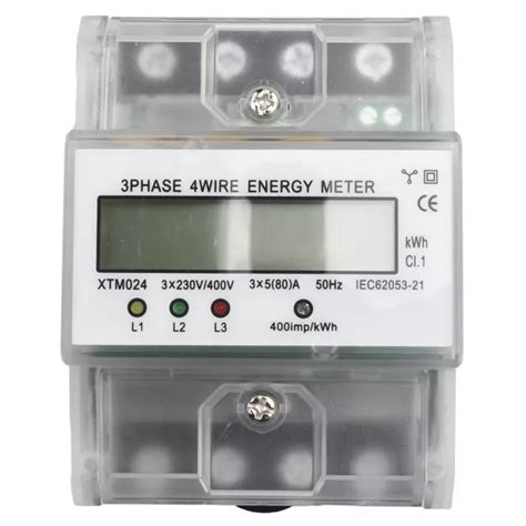 Three Phase Meter 3 Phase Digital Energy Meter Lcd 3 X 230 400v 5 80 A 68 55 Picclick Au