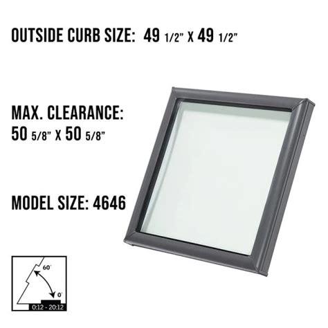 Velux Fcm Curb Mount Skylight Replacement Fixed Skylight