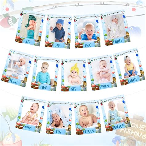 Amazon Wonmelody Fishing Photo Banner Fishing First Birthday Party