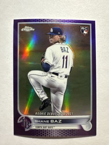 2022 Topps Chrome Update Series Purple Refractor USC175 Shane Baz