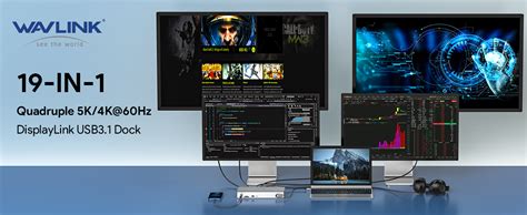 Wavlink In Displaylink Docking Station In Out Display With K
