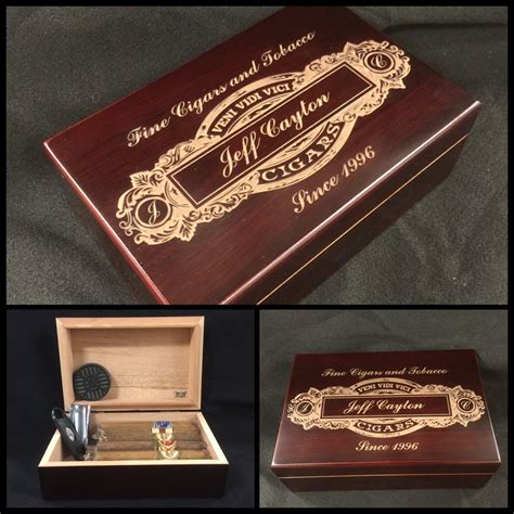 Custom Engraved Cigar Humidor Personalized By Engravemymemories