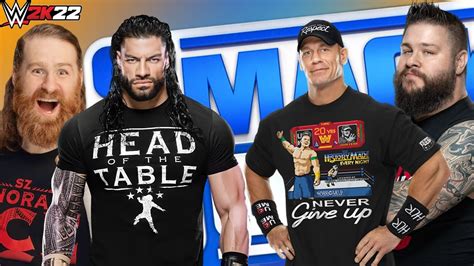 Roman Reigns Sami Zayn Vs John Cena Kevin Owen WWE 2K22 The Match