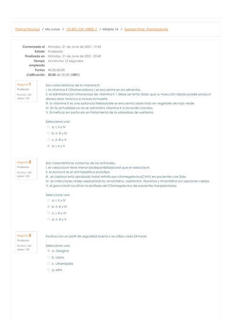 Examen Final Farmacolog A Tiroxina Med Udocz