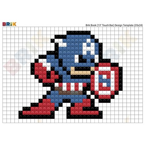 Minecraft Pixel Art Super Heroes Template