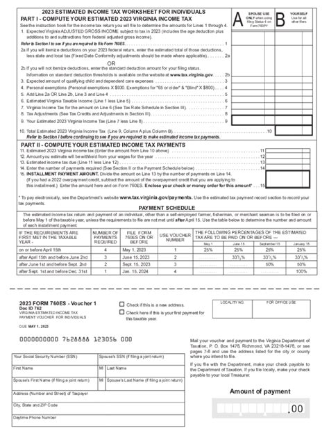 2023 Va Tax Form 760 Instructions