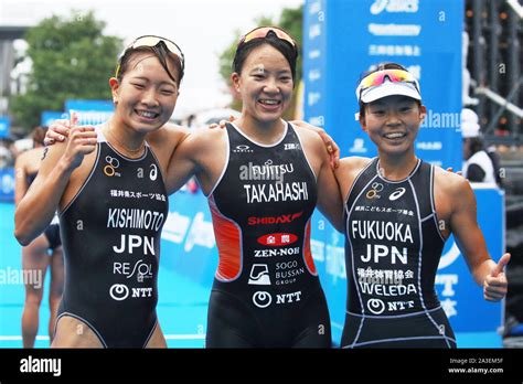 Odaiba Tokyo Japan 6th Oct 2019 L To R Niina Kishimoto Yuko