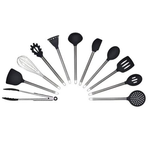 Wilmington Steelwares 12 Piece Silicone And Stainless Steel Kitchen Cooking And Serving Utensil