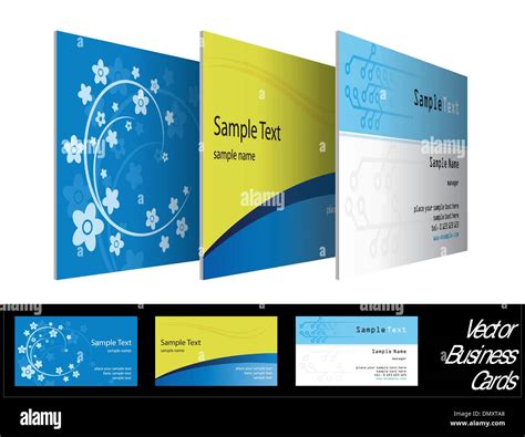 Set Of Business Cards Stock Vector Image And Art Alamy