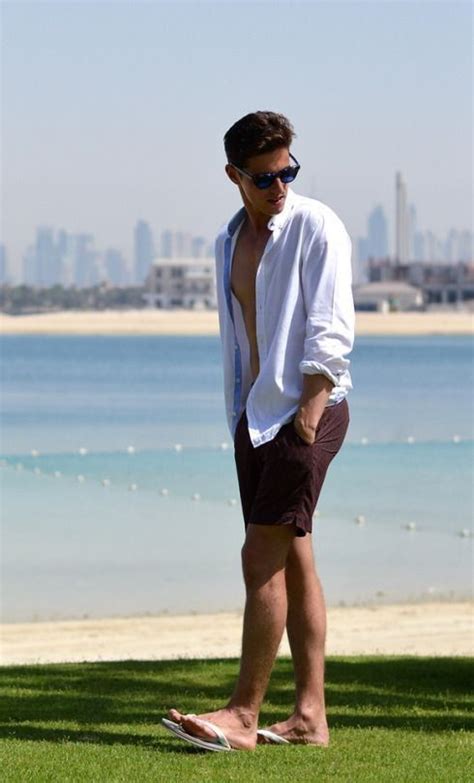 Summer Outfits Men Mens Outfits Short Men Mens Flip Flops Male Feet