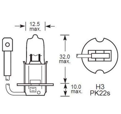 H3 PK22S: Halogen H3 PK22S base - Head Spot & Fog Lamps - Bulb Types ...