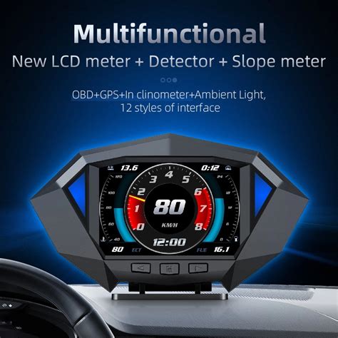 Universal Vehicle Tools OBD II Hud P1 Head Hud Up OBD LCD Meter Car