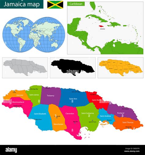 Jamaica Map Hi Res Stock Photography And Images Alamy