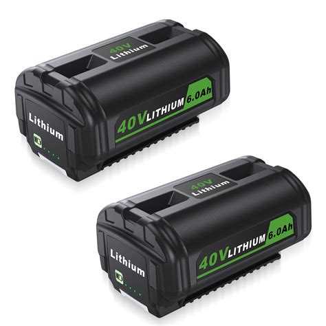 2 Packs Powerextra 40V 6 0Ah Lithium Replacement Battery For Ryobi