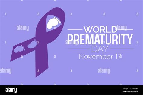 World Prematurity Day Vector Illustration With Tiny Newborn And Caring