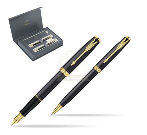 Parker Sonnet Matte Black Lacquer Gt Fountain Pen Parker Sonnet Matte