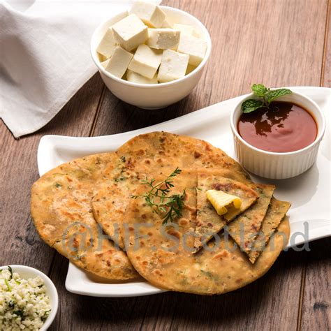 Paneer Parantha Homemade Indian Food