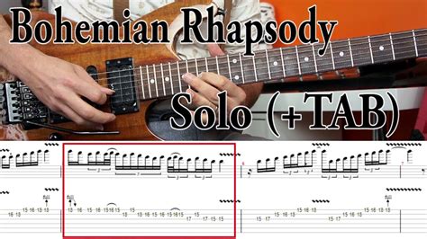 Queen Bohemian Rhapsody Solo Tuto Guitare Tabs Partition Pdf