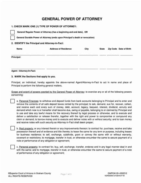 Fillable Power Of Attorney Form Dmv Arizona Printable Forms Free Online