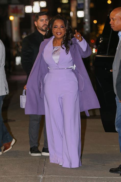 Oprah Winfrey in a Light Purple Outfit in New York 12/14/2023 • CelebMafia