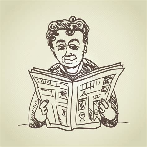 White Men Reads Newspaper Stock Illustrations 5 White Men Reads