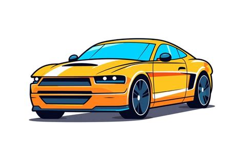 Premium Vector Modern Car Flat Design Vector Illustration