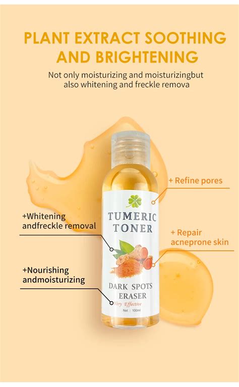 Private Label Organic Vitamin C Dark Spot Eraser Turmeric Toner Strong