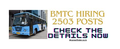 BMTC Recruitment 2024 2503 Vacancies Apply Now