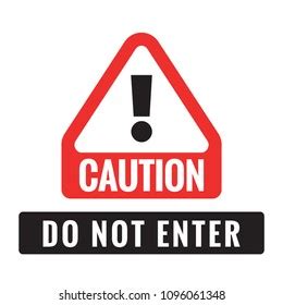 Caution Do Not Enter Sign Sticker Stock Vector (Royalty Free ...