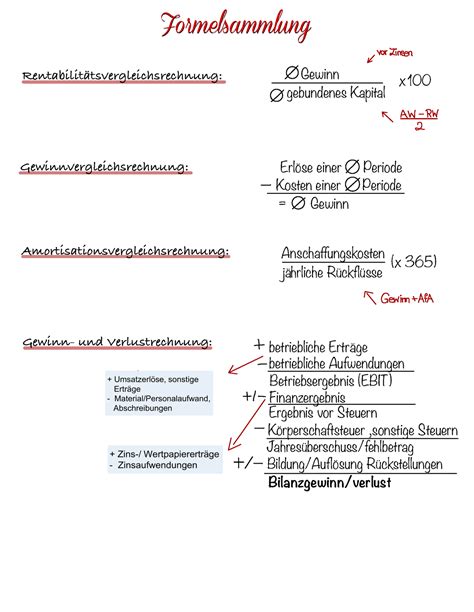 Formelsammlung BWL Steop Formelsammlung