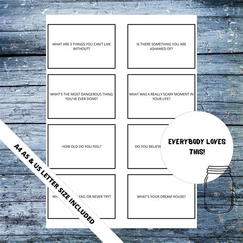 120 Printable Conversation Starter Cards,table Talk Game,social Anxiety ...