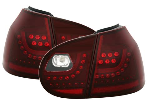 JOM URBAN STYLE LED RÜCKLEUCHTEN SET in CHERRY ROT für VW GOLF 5 V