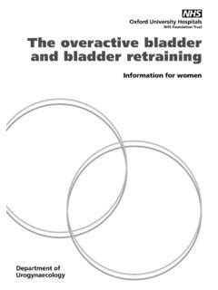 The Overactive Bladder And Bladder Retraining The Overactive Bladder