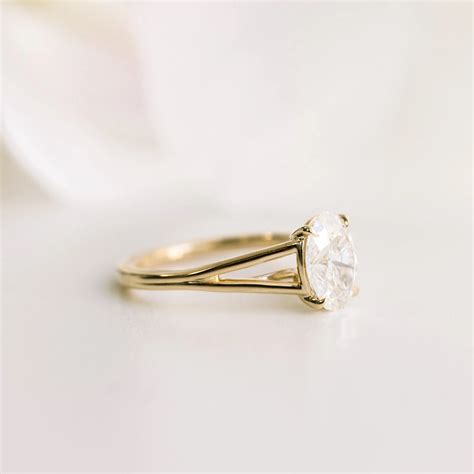 Split Shank Solitaire Diamond Engagement Ring