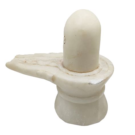 Shiva Siva Lingam Pure White Marble India Siva Shiva Lingam Idol Statue ...