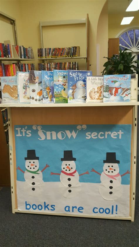 Winter Bulletin Board Library Its Snow Secret Books Are Cool The