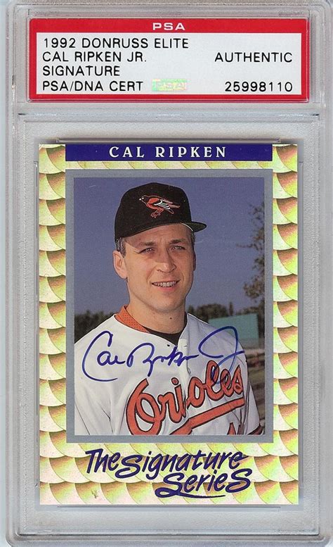 Auction Prices Realized Baseball Cards 1992 Donruss Elite Cal Ripken Jr