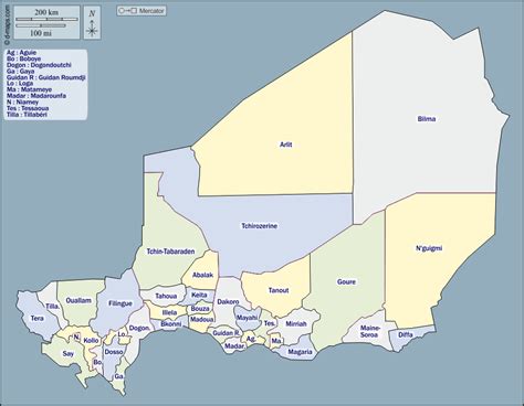 Niger Carte Géographique Gratuite Carte Géographique Muette Gratuite