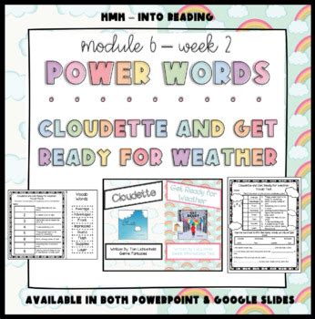 Hmh Into Reading Module Week Power Words Cloudette And Ready For