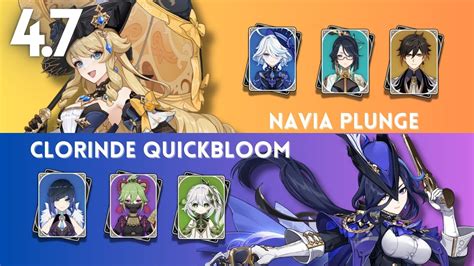 Navia Plunge Clorinde Quickbloom Spiral Abyss 4 7 Genshin Impact