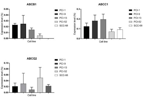 Expression Levels Of Abc Transporters Abcb Abcc And Abcg In