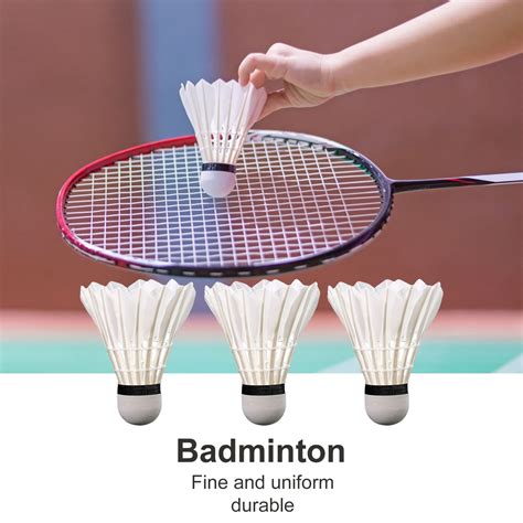 Pcs Goose Feather Badminton Shuttlecocks Durable High Elasticity