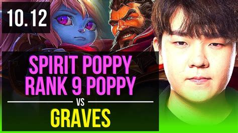 Spirit POPPY Vs GRAVES JUNGLE Rank 9 Poppy KDA 12 3 16 Godlike