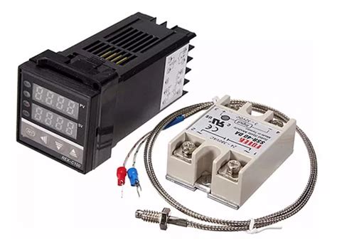 Conjunto De Controlador De Temperatura Digital Led Rex C Pid Frete Gr Tis