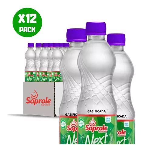 Agua Saborizada Con Gas Soprole Next Sabor Frambuesa X12u Cuotas Sin