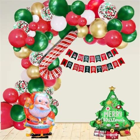 Merry Christmas Red & Green Merry Christmas Banner, Metallic Gold ...