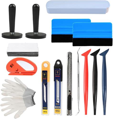 USENG 42 Pièces Kit Covering Outils de Film de Fenêtre de Voiture