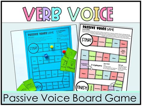 Passive Voice Board Game Practice Activity Year 6 7 8 9 Grammar Teaching Resources