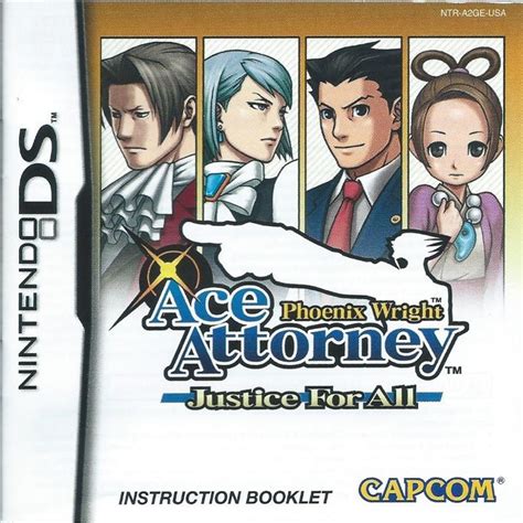 Phoenix Wright Ace Attorney Justice For All 2002 Box Cover Art